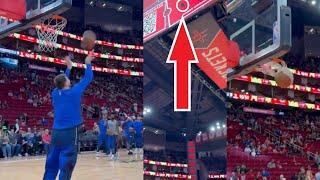 Luka Doncic hits insane trick shot off the jumbotron 