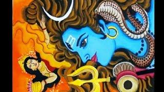 A beautiful Drawing and Painting of lord Shiva and maa Ganga