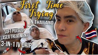 FIRST TIME TRYING LASER TREATMENT AND IV DRIP THERAPY | SKIN CLINIC IN THAILAND | THE COSMO CLINIC