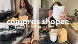 Compras pra casa nova na shopee | enxoval cozinha| jogo de panelas Tramontina | decoração sala