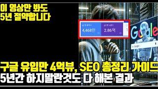 구글·네이버 SEO 상위노출 실전 노하우 전격 공개, '이것'이 80% 진짜 중요한 핵심 요인