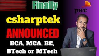 Finally csharptek Hiring Announced For Freshers | Capita & PWC Off Campus Job | Apply Now