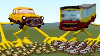 NEW THE CAR EATER TAPES ARMY VS THE BUS EATER TAPES ARMY MONSTER in Garry's Mod!