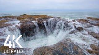 Water Splashes - Ocean Waves Crashing on Rocks - 8 HOURS Calming Ocean Sounds