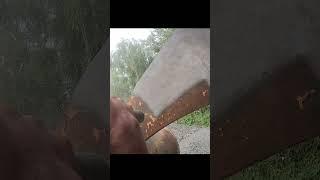 SandBlasting a loading shovel heavy equipment