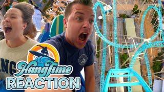 Riding Hangtime at Knott's Berry Farm! Beyond Vertical Drop Coaster in Southern California!