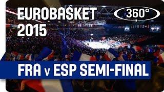 Huge Indoor Semi-Final Crowd of 26,922 in Amazing 360° : 4k   EuroBasket 2015