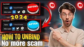 how to unbind your free fire account link | apne Free fire I'd ko scam se kis se bachai 2024