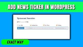 How to add news ticker in wordpress (2025)