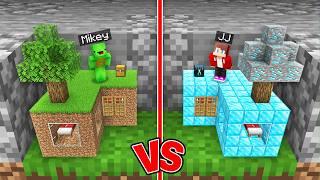 Dirt Tiny Mikey Sky Block vs Diamond Tiny JJ Sky Block Survival Battle in Minecraft ! - Maizen