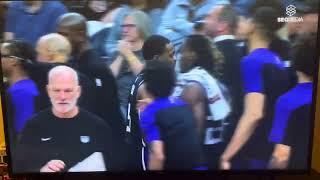 De'Aaron Fox hits a half court buzzer beater vs the Jazz