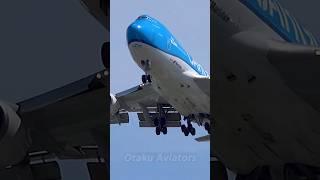 STUNNING KLM 747 on short final to Amsterdam Airport #shorts