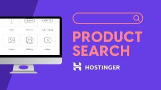 Add Product Search - Hostinger Website Builder Tutorial