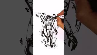 kiddraw to titan speakerman Upgraded speed drawing #shorts #drawing #skibiditoilet #art