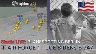 Studio LIVE: Airport Berlin Air Force 1 - Joe Biden in Deutschland