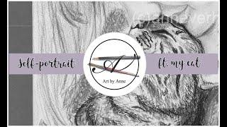 Drawing a self-portrait | Art by AnneVerhoef