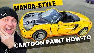 Transform Your Car Into A Cartoon Masterpiece With Manga Style Paint Job! Cartoon painted car