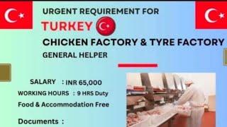 TURKEY WORK PERMIT 2024 | SALARY 65,000 INR | TURKEY WORK VISA 2024 | JOBS IN TURKEY JULY 6, 2024