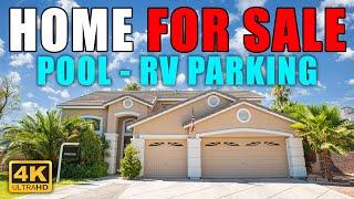 Las Vegas Home for Sale | Sparkling Pool on Corner Lot w/ RV Parking | 3 Beds, Office, 3 Baths 89012