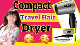 Conair 124AC 1600 Watt Compact Travel Hair Dryer with Folding Handle