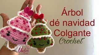 Árbol de navidad colgante ó llavero crochet ️