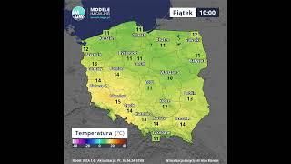 Prognoza temperatury powietrza PIĄTEK 5.04.2024 na 8 godzin Model INCA #SHORT