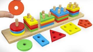 Best Learning Shapes & Colors Puzzle Activity for Toddlers | Pretend Play Learning video for Kids