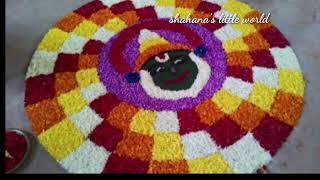 Beautiful pookalam designs 2024|Onam pookkalam|Best pookalam designs|shahana's little world