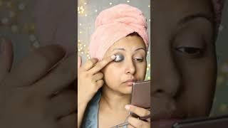 Easy Step Eye Makeup For Beginners | Grey Eye Makeup | Kaur Tips #makeupvideoinhindi