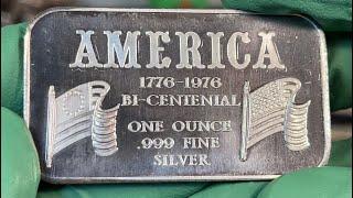 Vintage 1 oz Madison Mint Silver Art Bars - 5 oz for the Guardhouse Box #madisonmint #silverbar