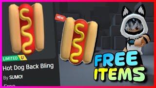 New FREE LIMITED UGC items , How to get FREE UGC LIMITED ITEMS Hot Dog Back Bling on ROBLOX