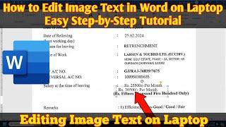 How to Edit Image Text in Word on Laptop | Easy Step-by-Step Tutorial