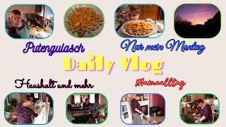 Daily Vlog / Putengulasch mit Vollkornnudeln  / Ein bisschen Haushalt / Mein Montag / Mamaalltag