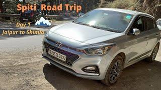 Spiti Road Trip March 2022 | Day-1 | Jaipur to Shimla | Hyundai I20 | Motor Soul.