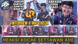 RRQ IDOK SARKASIN EVOS! REAKSI MAS ADE INTERVIEW & MIC CHECK RRQ HOSHI VS DEWA UNITED MPL ID S14!