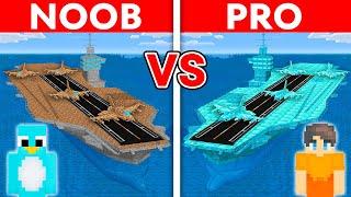 NOOB vs PRO: AIRCRAFT CARRIER Build Challenge in Minecraft