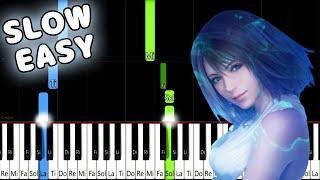 To Zanarkand - Final Fantasy X - SLOW EASY Piano Tutorial [animelovemen]