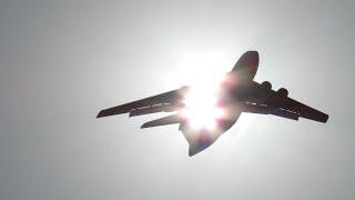 Ilyshin IL-76TD-90VD rocket takeoff from Sheremetyevo airport.