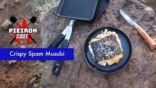Pieiron *crispy* spam musubi - a very different camping recipe