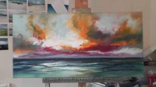 Speed Painting: Landscape Painting Demo- 'Ocean Blue'