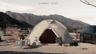 캠핑 브이로그 . 대문자 I들이 모이면 E들이 돼… 계속 먹기만 한 2박 3일 단체 동계캠핑️ . camping vlog . 4K