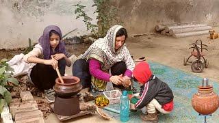 Village Morning Breakfast | Lahori Chane Ka Nashta | Village Sham