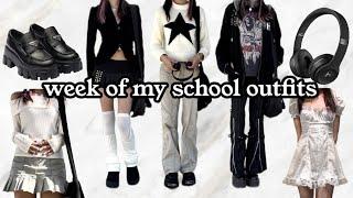 What I Wear To School In A Week  Outfit Inspo (y2k, alternative, coquette)