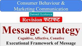 Message Strategy, Executional Framework of Message, Cognitive message, Affective Message, Conative