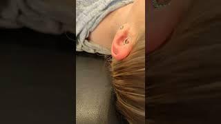 Helix Piercing using Neometal Prong Set CZ by Jabba @get-piercedltd Carlisle, Cumbria