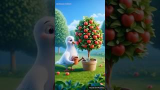 The pigeon planted an apple tree #ai #pigeon #foryou #shortvideo #viral #shortsfeed #short #shorts