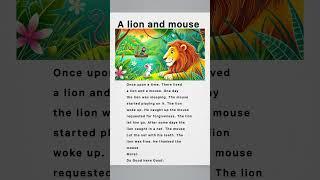 A lion and mouse || English moral story || #English short story 