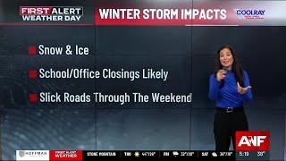 School closings, slick roads likely this weekend