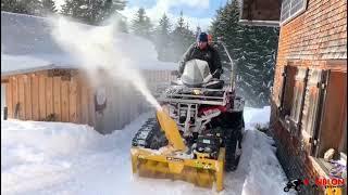 Florian testet mit seinem Polaris die Quad-Schneeschleuder