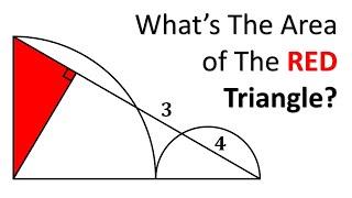 Geometry | Finding the Area of the Red Shaded Right Triangle
